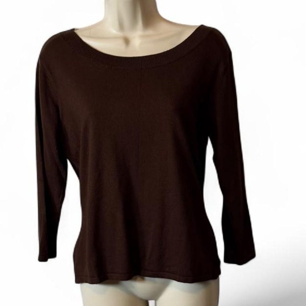 Vintage‎ Kathie Lee Collection Brown Lightweight Sweater